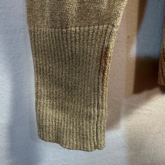 VTG Esprit V Neck Metallic Knit Sweater SZ M Y2K Fairy Grunge Glitter Pullover - Picture 4 of 9